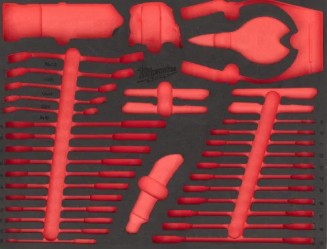 Werkzeugset, Kunststoff, Rot, Satz, Feinwerkzeug