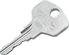 HOPPE Fenstergriffschlüssel, gleichschließend, H001, Eisen, vernickelt