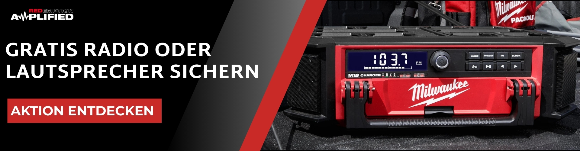 Radiosystem, Car multimedia, Tragbare Car-Bluetooth, Kofferraum-Radio, Milwaukee-Logo