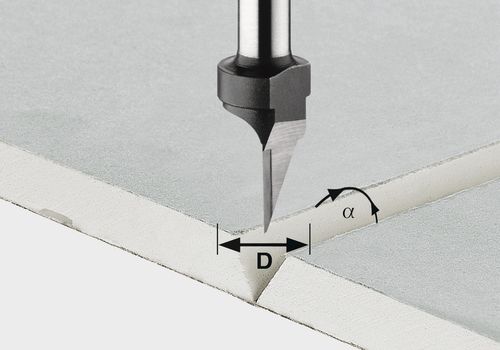 Gipskartonfräser HW S8 D12,5/45°