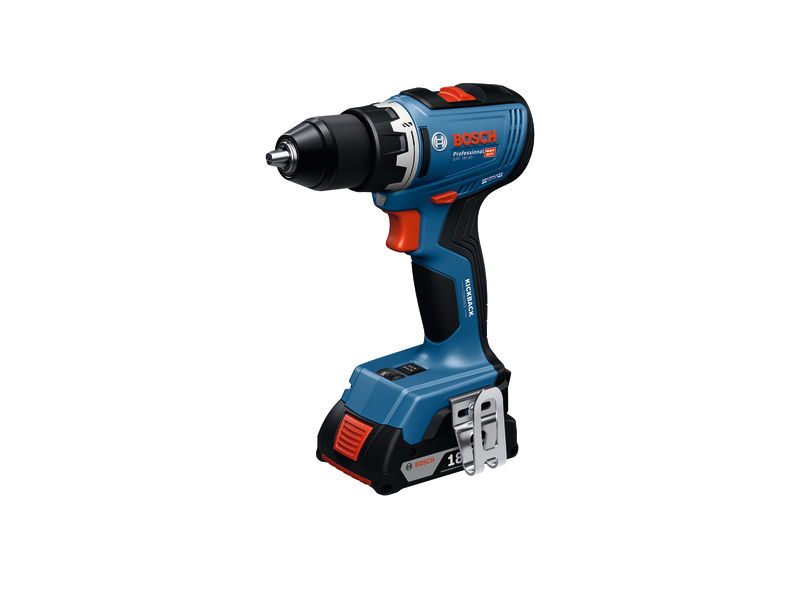 Bosch Werkzeug-Set: Akku Bohrschrauber GSR 18V-65 + 2 x Akku + 19-tlg. Handwerkzeug-Set in L-BOXX