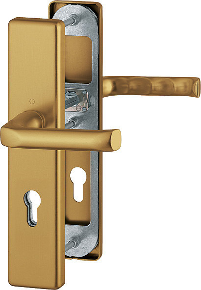 HOPPE Schutz-Drückergarnitur mit Langschild London 113/2221/2210, 8/72 mm, Aluminium