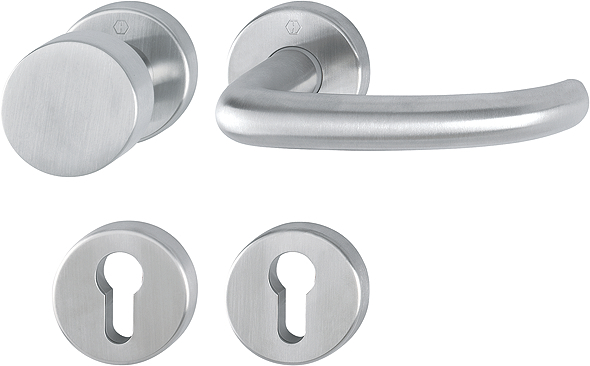 HOPPE Wechselgarnitur mit Rosetten San Francisco E58/42KV/42KVS/1301, Edelstahl