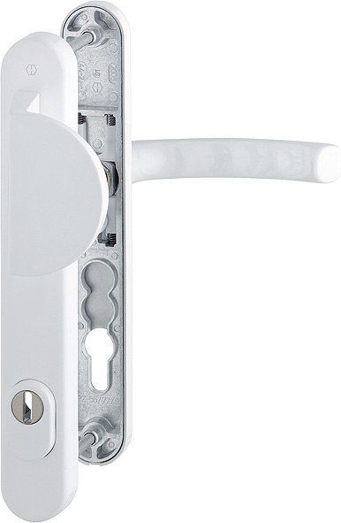 HOPPE Sicherheits-Wechselgarnitur Liège 554/3359ZA/3357N/1540,LS ov.,15mm,ZA/PZ 92/8,F9016,TS 67-72