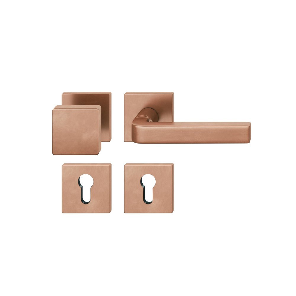 FSB FH Wechselgarnitur mit Rosetten 76 1004, AGL3, eckig, VK 9 mm, Bronze