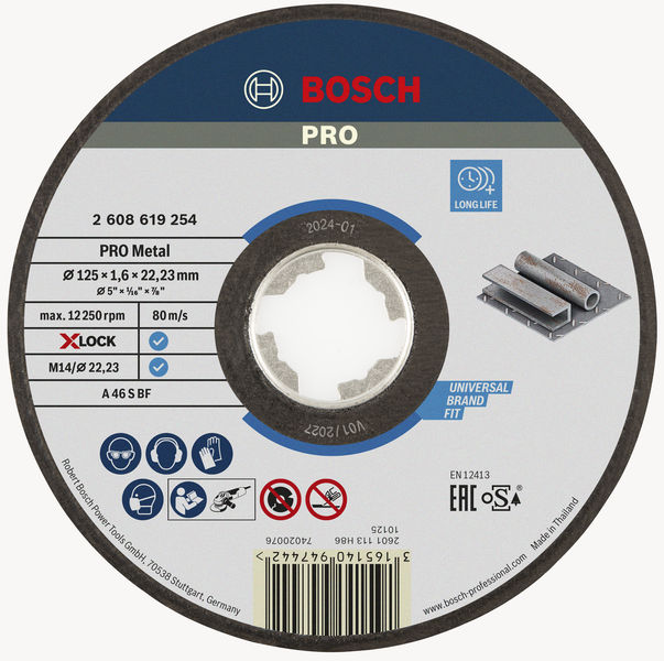 Bosch PRO Metal X-Lock Trennscheibe, 125 mm