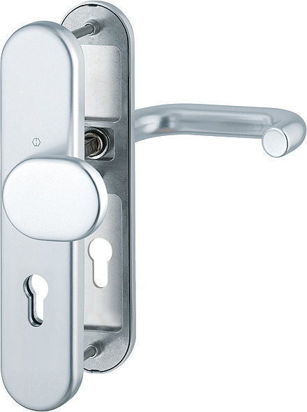 HOPPE FH Schutz-Wechselgarnitur Paris mit Langschild FS-86G/3331/3330/138F, Aluminium