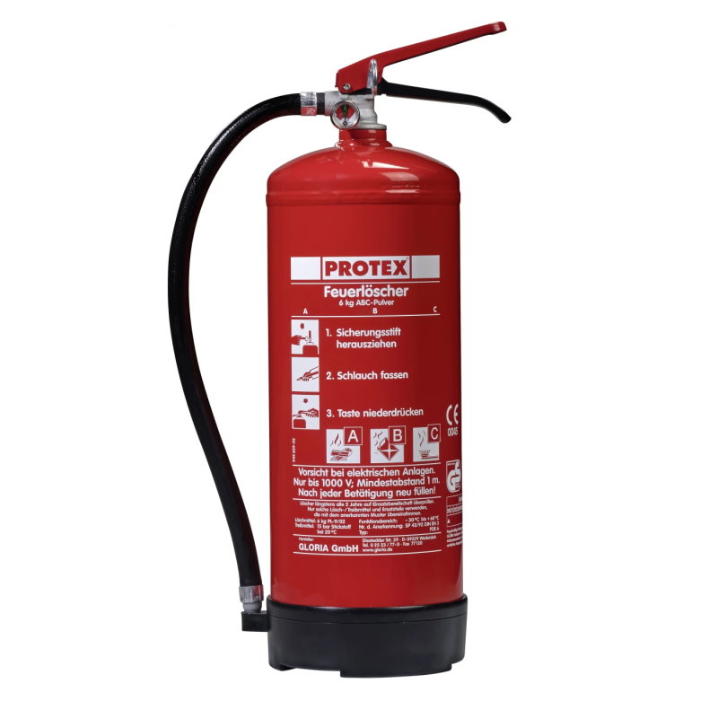 Feuerlöscher Gloria PDE6 PROTEX inkl. Wandhalterung Feuerlöscher Gloria PDE6 PROTEX inkl. Wandhalterung