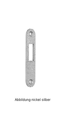 Flachschließblech BKS für Schiebetür S413, kantig, Edelstahl