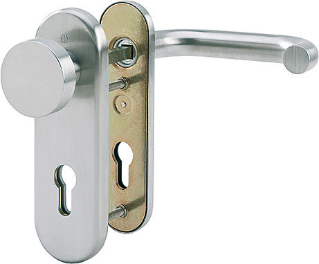 HOPPE Schutz-Wechselgarnitur Paris mit Kurzschild E58/3331K/353K-1/138Z, Edelstahl