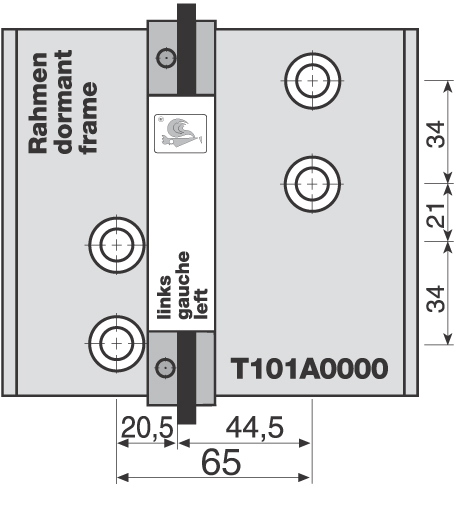 Bohrlehre Dr. Hahn T101A0000 für Türband 4