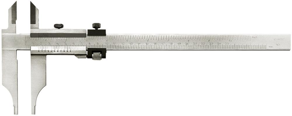 Werkstattmessschieber mit Messerspitzen und Feineinstellung