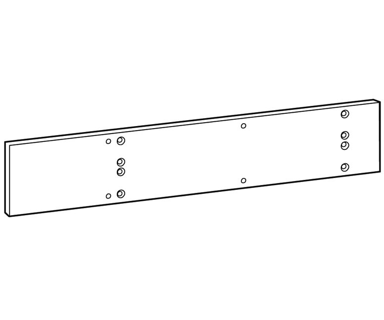 Montageplatte DORMA für Gleitschiene TS 90 Impulse, Aluminium Montageplatte DORMA für Gleitschiene TS 90 Impulse, Aluminium