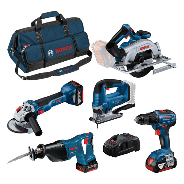Bosch Akku-Combo Kits mit 5 oder mehr Teilen