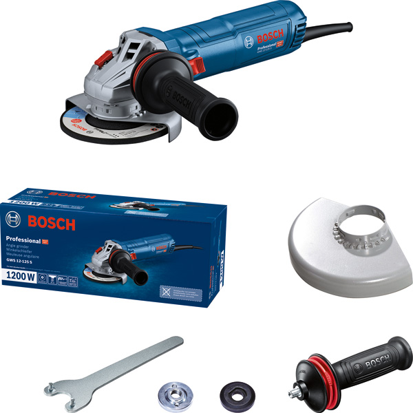 Bosch Kabelgebundener Winkelschleifer GWS 12-125 S, mit Schutzhaube