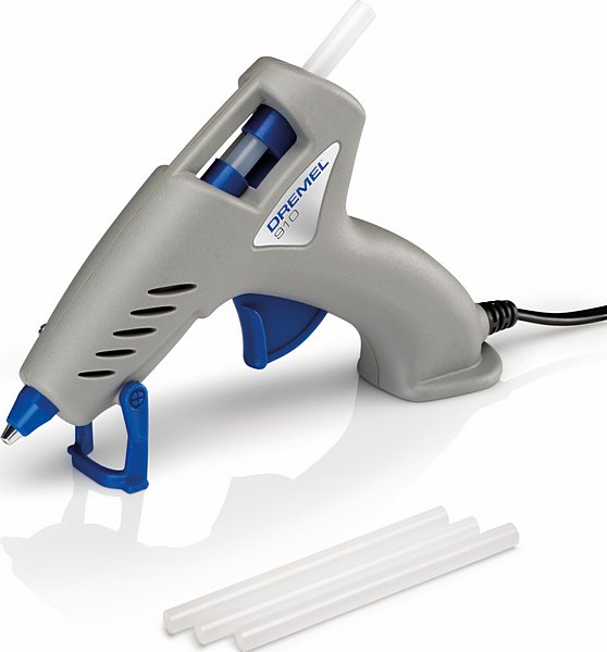 Bosch Dremel Heißklebepistole 940-3 Kompaktwerkzeug (195 °C) mit 3 Zubehöre F0130940JA