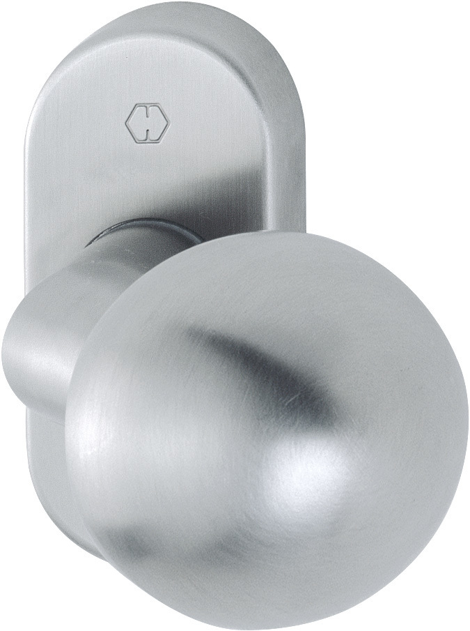 HOPPE Knopf auf Rosette E50G/55, festdrehbar, Edelstahl