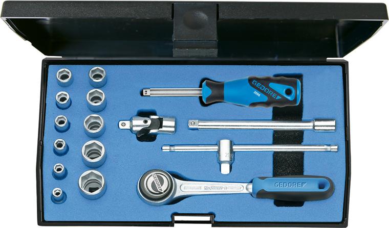GEDORE Steckschlüssel-Satz  1/4" 20EMU-3 16-teilig in Kunststoffkassette