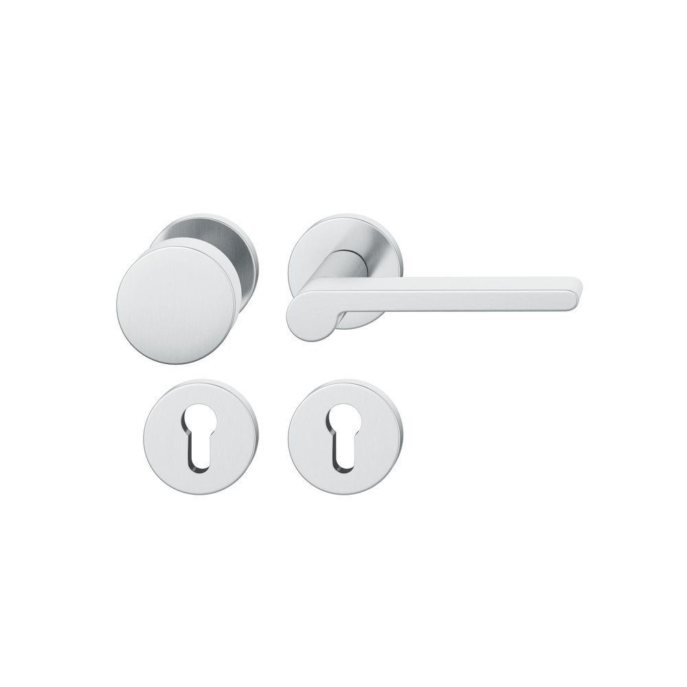 FSB Wechselgarnitur mit Rosetten 12 1021, Knopf 0 829, VK 7, rund, Edelstahl