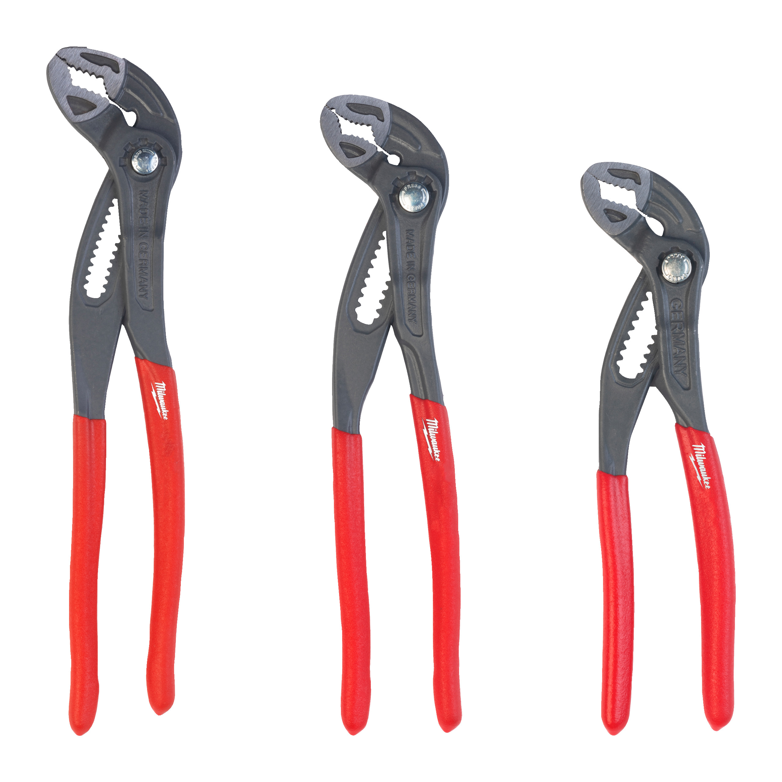 Milwaukee Wasserpumpenzangen-Set 180 mm, 250 300 mm 3-teilig