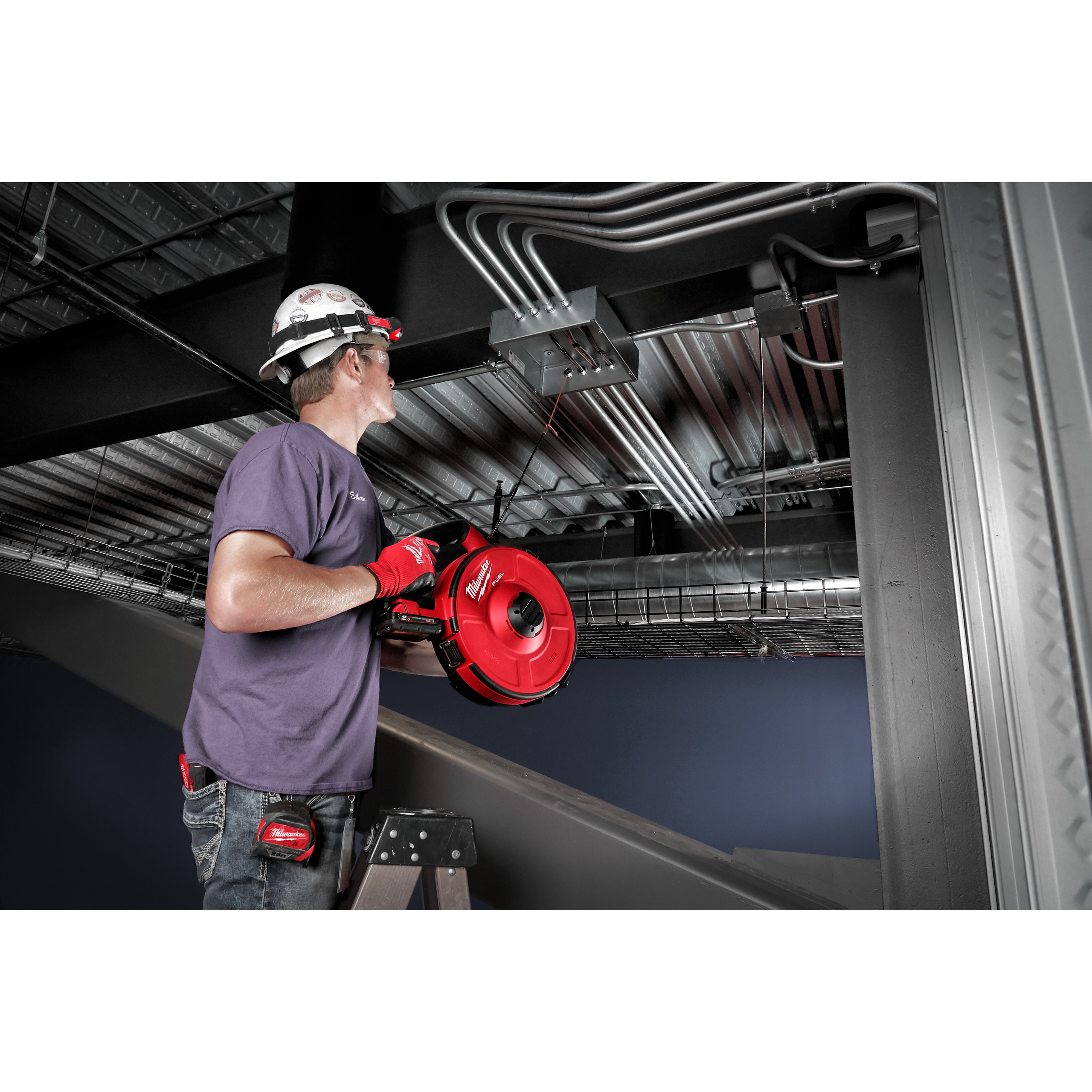 Milwaukee Akku-Kabeleinziehgerät M18 FUEL 36 m, Stahl M18FPFT-202 36m St Set