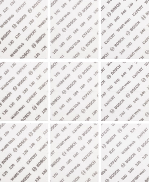 Bosch Schleifblatt ExW480 web, Set