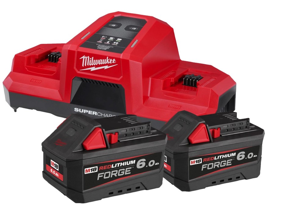 Milwaukee M18 FORGE NRG Kit M18FORGENRG-602DBSC, Ladegrät & Akku