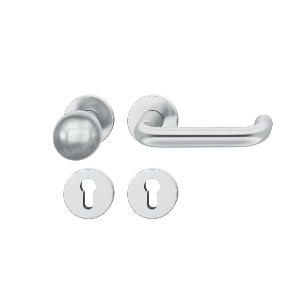 FSB Wechselgarnitur mit Rosetten 72 1070, AGL3, rund, VK 8 mm, Edelstahl