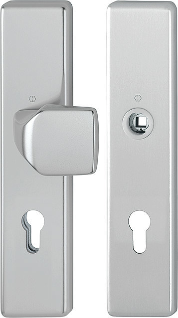 HOPPE Schutz-Wechselgarnitur mit Langschild 61G/2221/2210, ohne Lochteil, 8/72 mm, Aluminium
