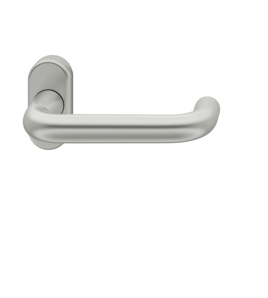 FSB Drücker-Halbgarnitur ohne Schlüsselrosette 09 1070, oval, VK 8 mm, Aluminium