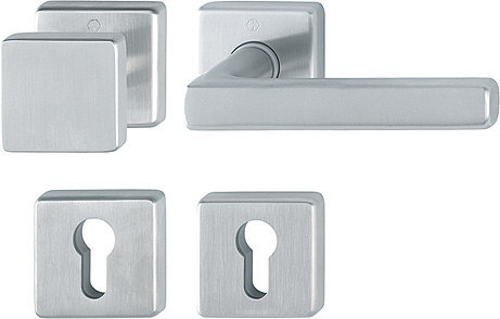 HOPPE Wechselgarnitur Dallas mit Rosetten E43/52KV/52KVS/1643Z, Edelstahl