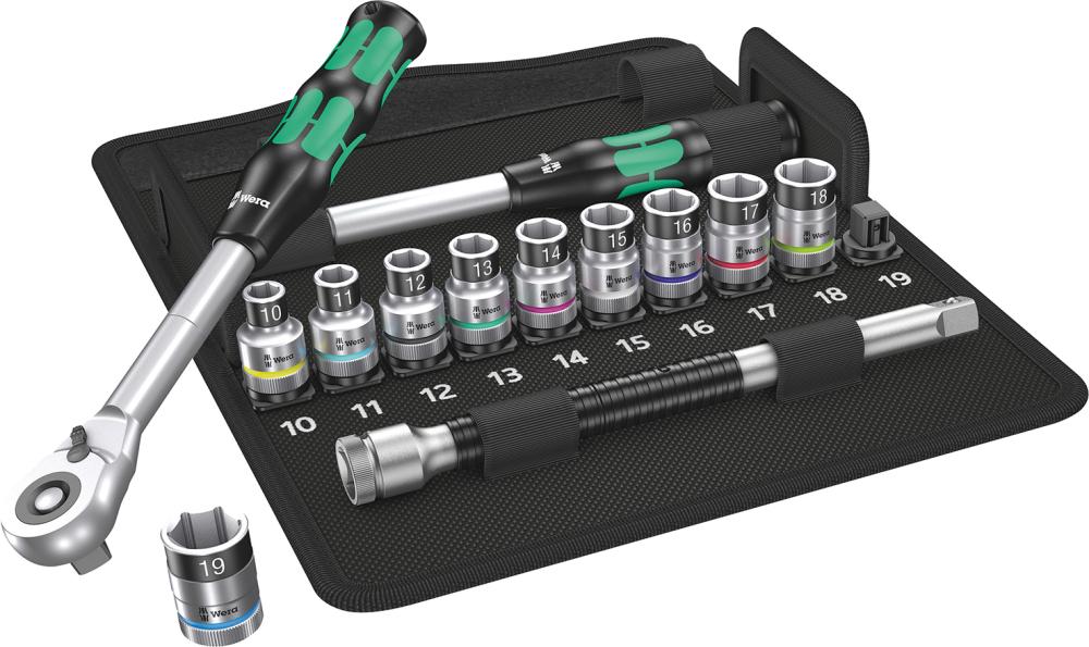 WERA Steckschlüssel-Satz  1/2" ZYKLOP Hybrid 13-teilig