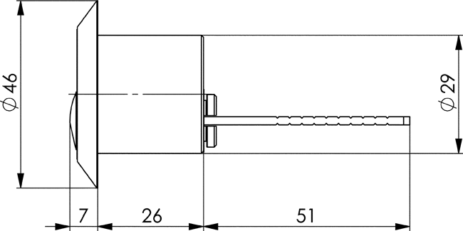 rosette, pull-?0, Sensor, Welle, Technische Zeichnung