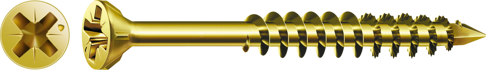 SPAX Glasleistenschraube YELLOX - Teilgewinde, Senkkopf, Kreuzschlitz, CUT-Spitze