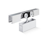 Schiebetürbeschlag GEZE mit Laufschiene Perlan 140 SoftStop, Aluminium