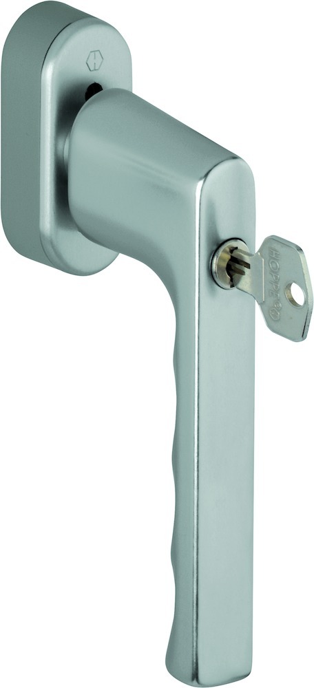 HOPPE Fenstergriff abschließbar Hamburg 0700S/UD9020, mit Schrauben, Aluminium