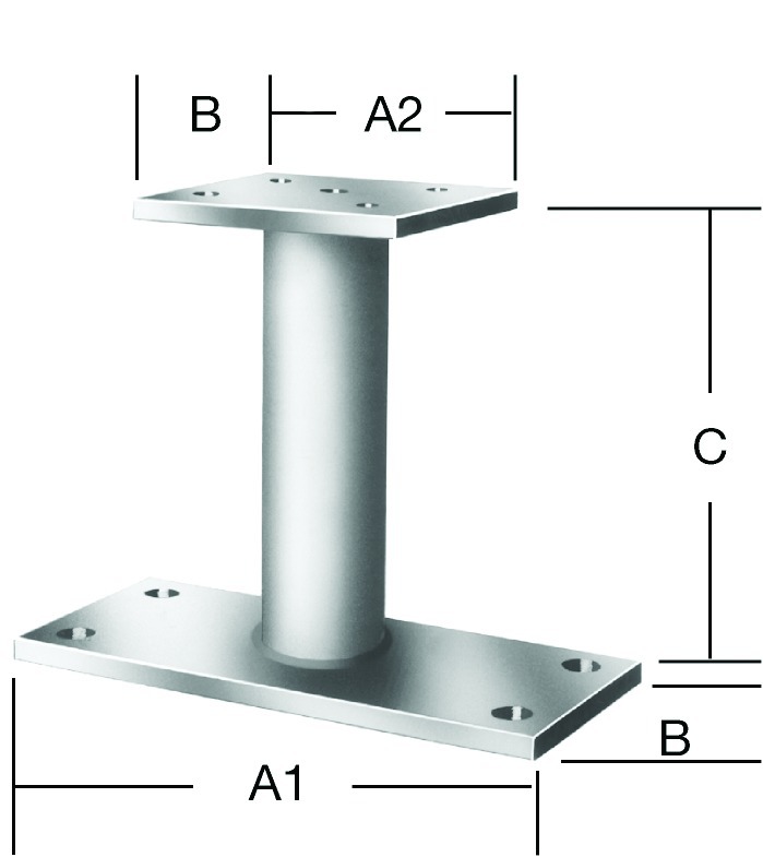 Podest-Stützschuh VORMANN AUGUST mit Rohrdolle, verzinkt
