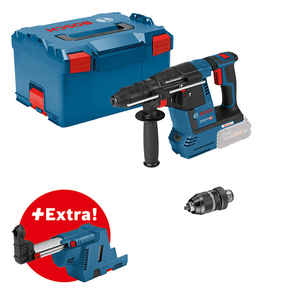 Bosch Akku-Bohrhammer mit SDS plus GBH 18V-26F + GDE, L-BOXX