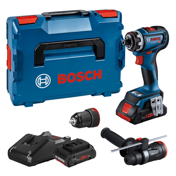 Bosch Akku-Bohrschrauber GSR 18V-90 FC, 2 x Akku ProCORE18V 4.0Ah, L-BOXX