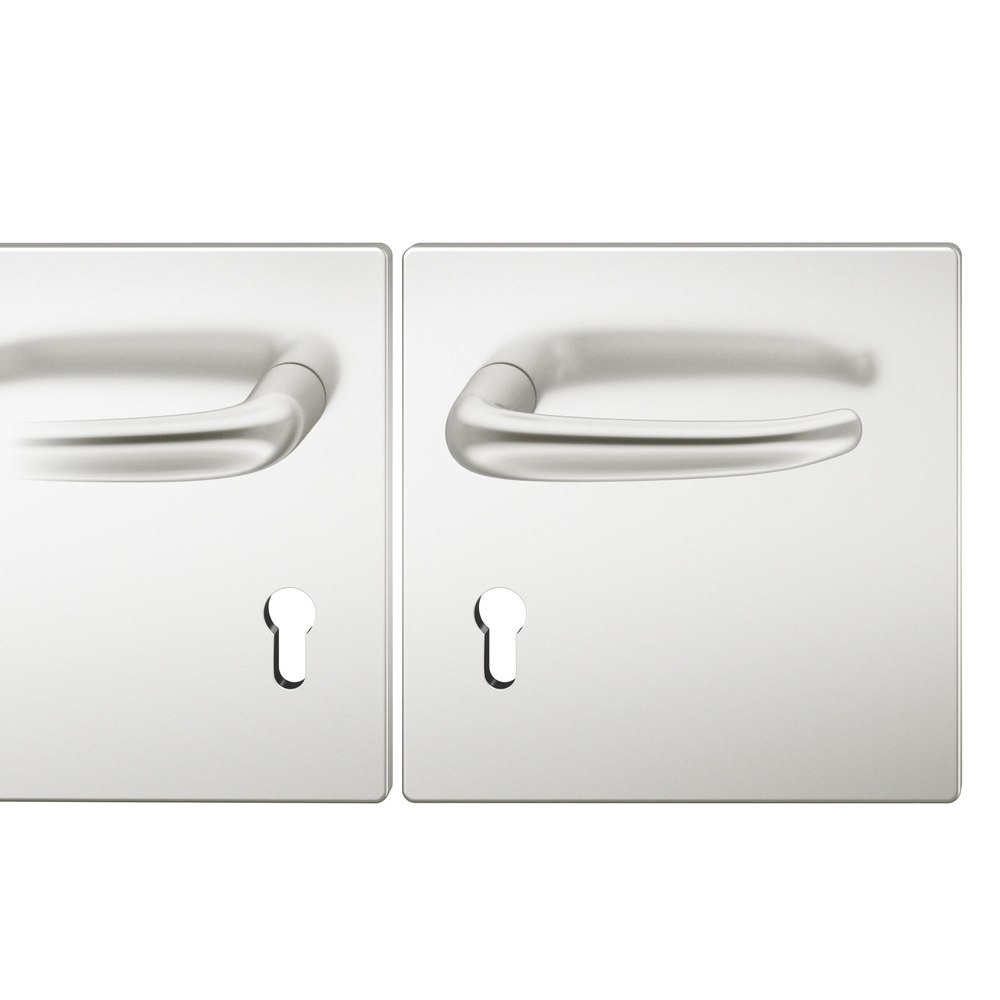 FSB Drückergarnitur mit Breitschild 72 1023, AGL3, Aluminium