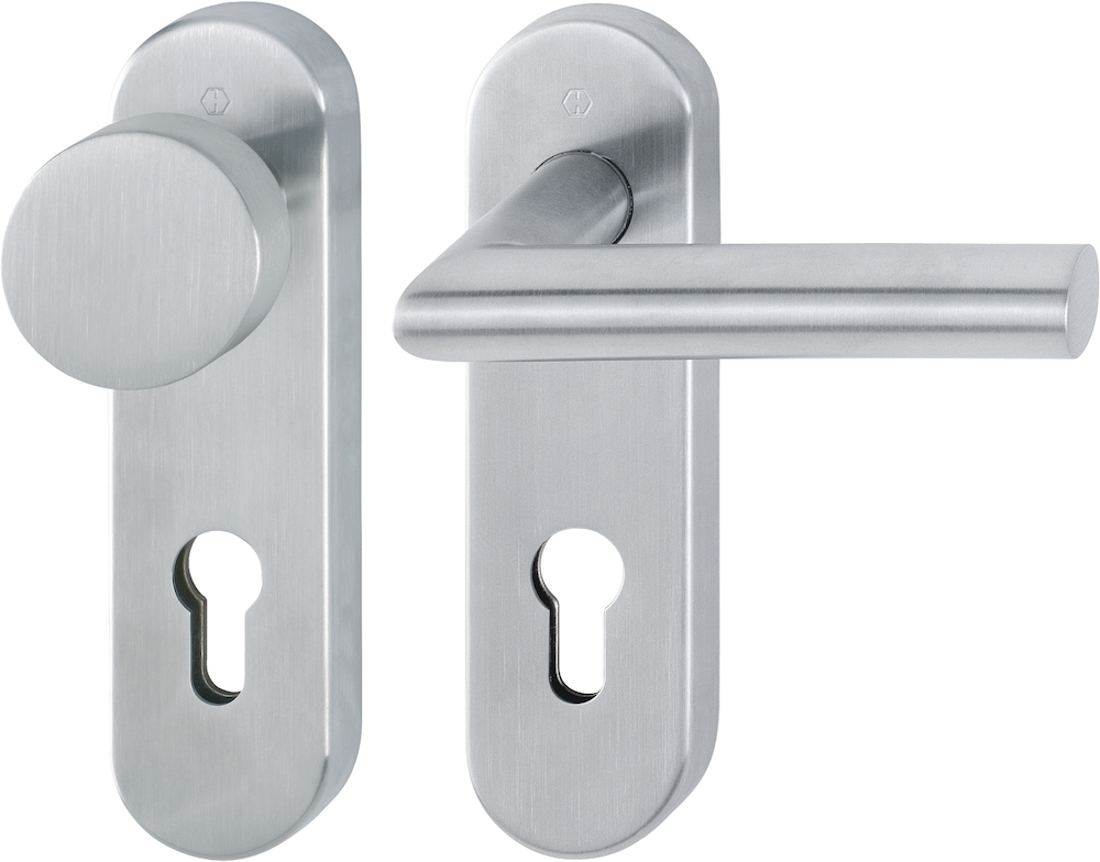 HOPPE FH-Wechselgarnitur mit Kurzschild Amsterdam FS-E58/353KH/1400, Edelstahl