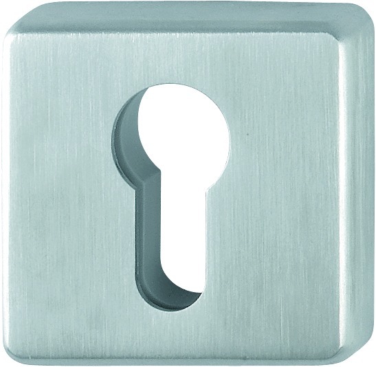 HOPPE Schlüsselrosettenpaar E52KVS,eckig,PZ, 10mm,TS 37-42,F69