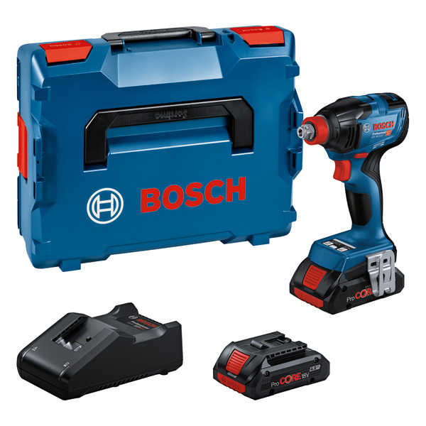 Bosch Akku-Drehschlagschrauber GDX 18V-210 C: 2x Akku ProCORE18V 4.0Ah, L-BOXX