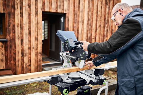 Anwendungsbild Akku-Kapp-Zugsäge KAPEX KSC 60 EB-Basic Mt Edt