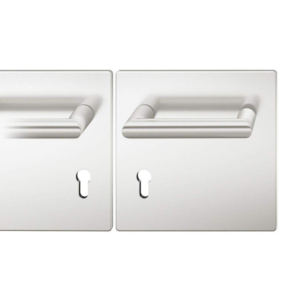 FSB Drückergarnitur mit Breitschild 72 1016, AGL3, Aluminium