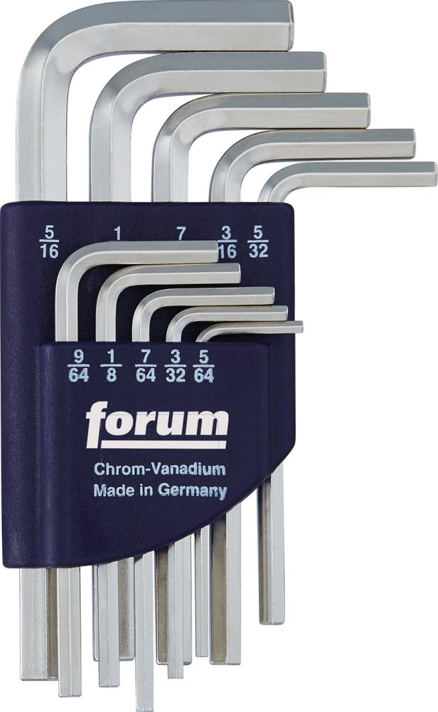 FORUM 6kt-Schlüssel-Satz  DIN911 5/64-5/16" Halter
