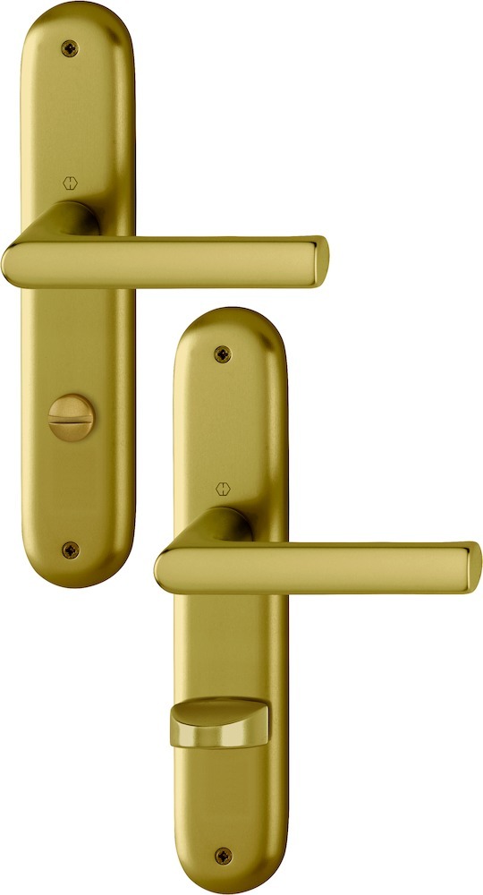 HOPPE Drückergarnitur Hamburg mit Langschild 1700/273P, Aluminium