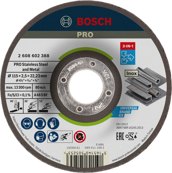 Bosch PRO Stainless Steel and Metal 3-in-1 Disc