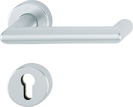 HOPPE FH Drückergarnitur Rotterdam mit Rosetten FS-1401/42H/42HS, Aluminium