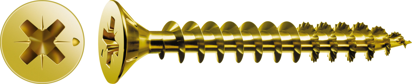 Schraube, Kopf, Senkkopf, Goldfarbe, Spanplattenverbindung